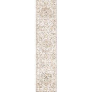 Ember Washable Area Rug Runner - Beige