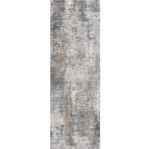 Drift Washable Area Rug Runner - Black/Gray