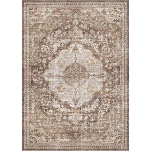 Opulence Washable Area Rug - Brown