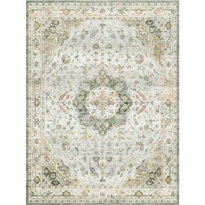 Ember Washable Area Rug - Green