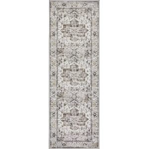 MontVoo Aglaia Washable Runner Rug Gray