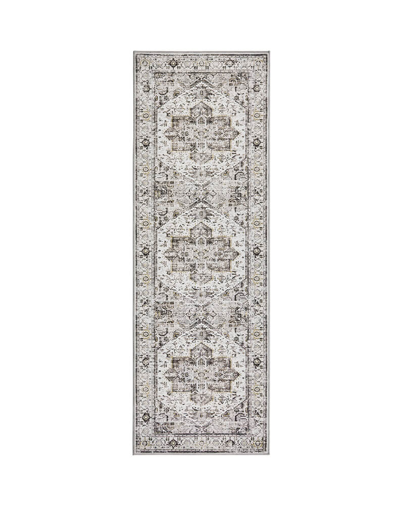 MontVoo-Aglaia-Washable-Runner-Rug-Gray MontVoo Aglaia Washable Runner Rug Gray