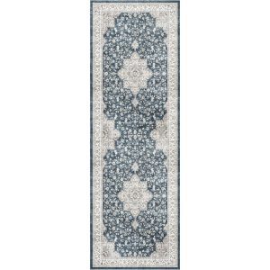 MontVoo Antheia Washable Area Runner Rug Blue