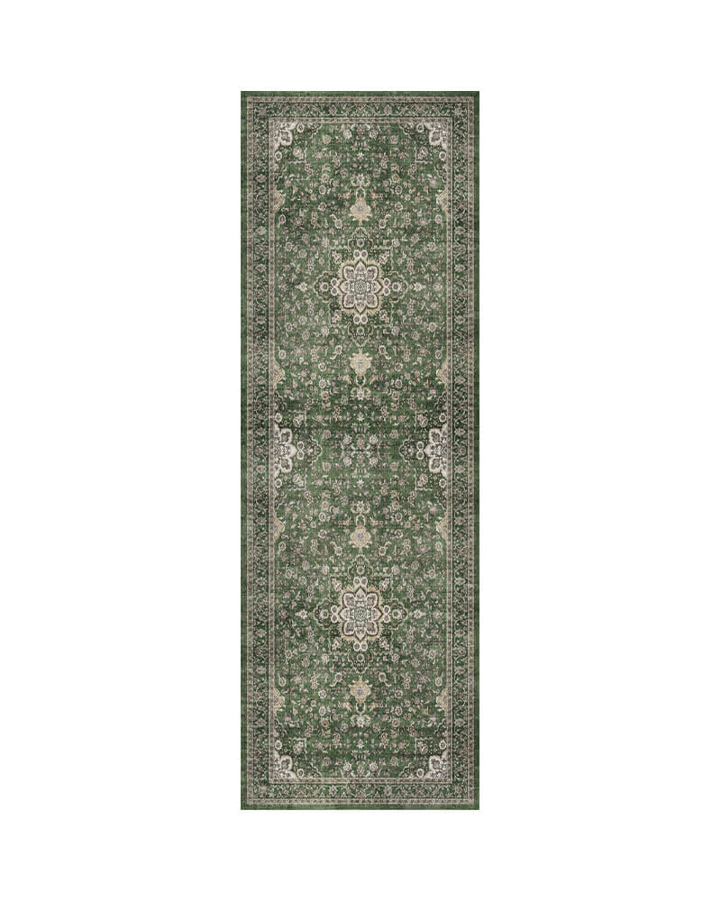 MontVoo-Antheia-Washable-Runner-Rug-Green MontVoo Antheia Washable Area Runner Rug Green