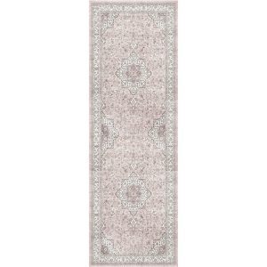 MontVoo Antheia Washable Area Runner Rug Pink