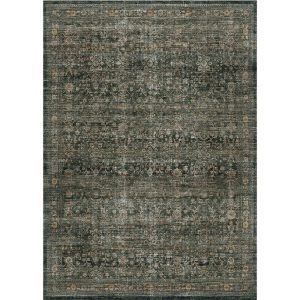 MontVoo Aster Washable Area Rug Green White