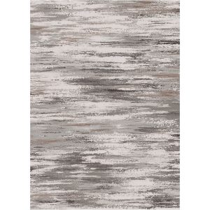 MontVoo Dawn washable area rug gray white
