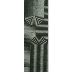 MontVoo Echo Washable Runner Rug Green
