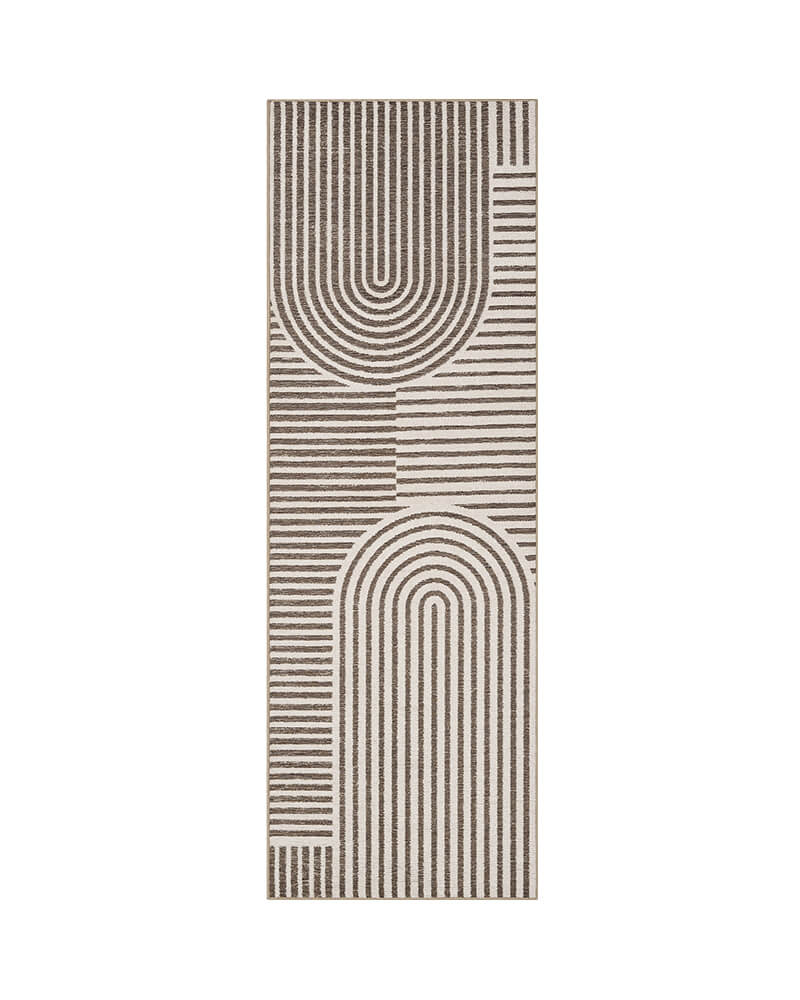 MontVoo-Echo-Washable-Runner-Rug-Khaki MontVoo Echo Washable Runner Rug Khaki