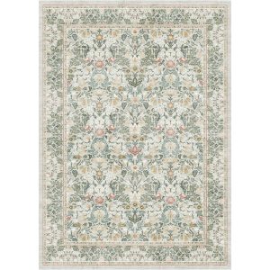 MontVoo Florin Washable Area Rug Green