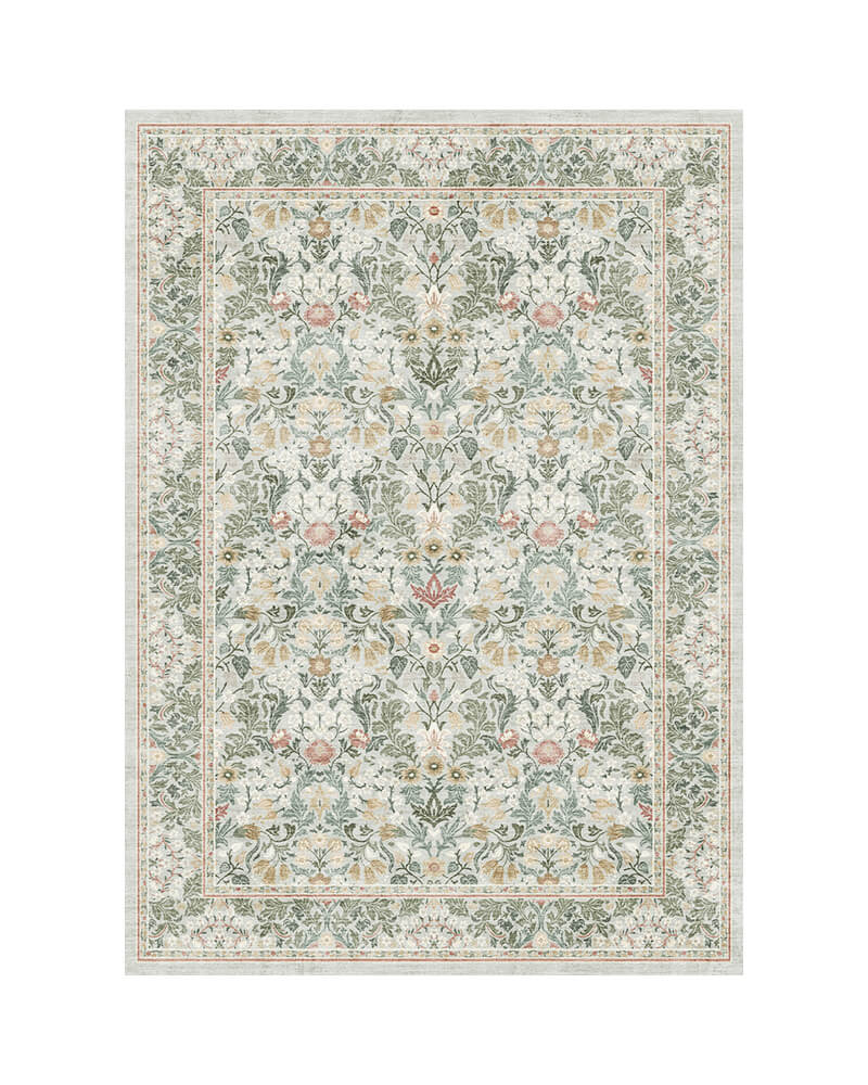 MontVoo-Florin-Washable-Area-Rug-Green MontVoo Florin Washable Area Rug Green