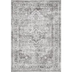 MontVoo Harmonia Washable Area Rug Gray