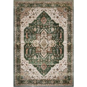 MontVoo Harmonia Washable Area Rug Green