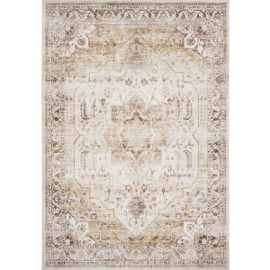 MontVoo Harmonia Washable Area Rug Ligth Tan
