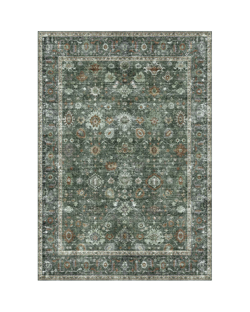 MontVoo-Liana-Washable-Area-Rug-Dark-Green MontVoo Liana Washable Area Rug Dark Green