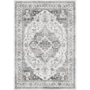 MontVoo Lunaris Washable Area Rug Gray