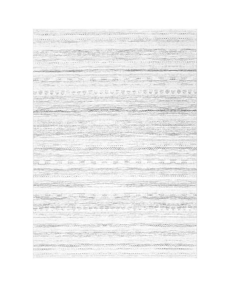 MontVoo-Nebula-Washable-Area-Rug-Gray Minimal modern rug supporting a refined interior look