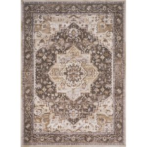 MontVoo Solara Washable Area Rug Brown