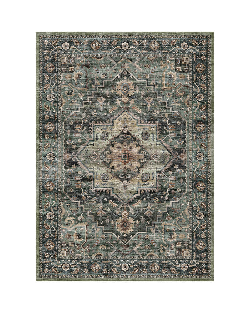 MontVoo-Solara-Washable-Area-Rug-Green MontVoo Solara Washable Area Rug Green