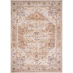 MontVoo Solara Washable Area Rug Red