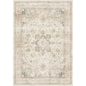 Montvoo Callista Washable Area Rug Beige