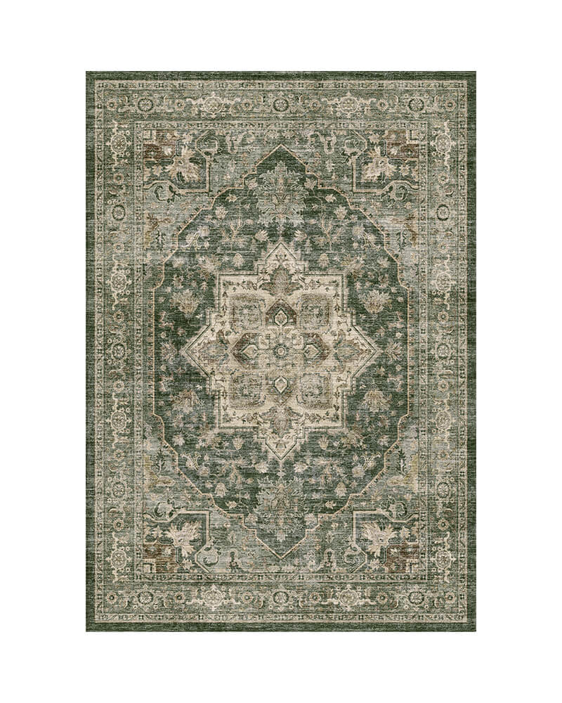 Montvoo-Callista-Washable-Area-Rug-Green Montvoo Callista Washable Area Rug Green