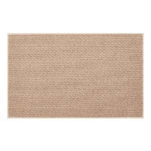 Braided absorbent bath mat with non slip backing, designed to keep bathroom floors dry and comfortable