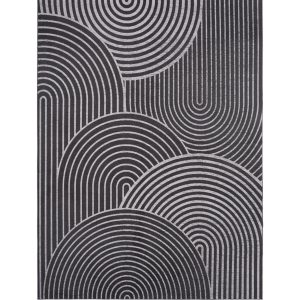 Abstract linear rug built for everyday family living with durability