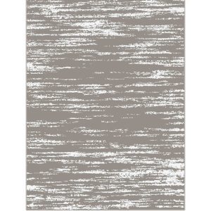 Abstract modern area rug with soft texture for relaxed home environments