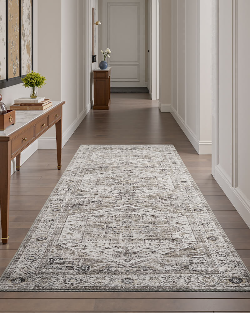 aglaia-washable-area-rug-runner-gray-in-hallway