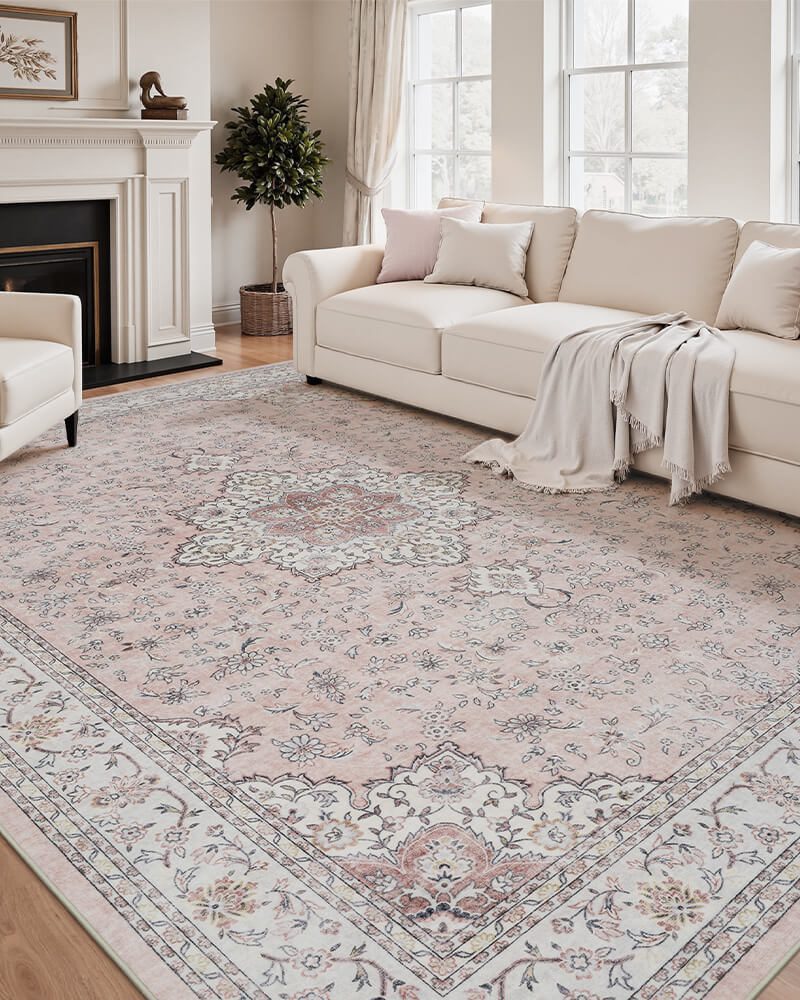 antheia-washable-area-rug-pink-in-living-room