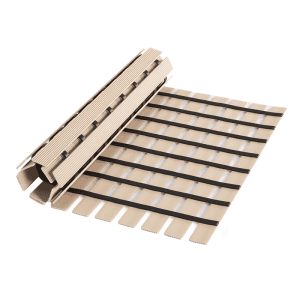 Anti slip bath mat combining clean design with reliable floor grip