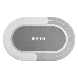 Bath mat designed to keep bathrooms clean and organized, drying quickly and resisting dirt buildup