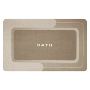 Bath mat that can be easily wiped clean or rinsed under a showerhead for daily maintenance