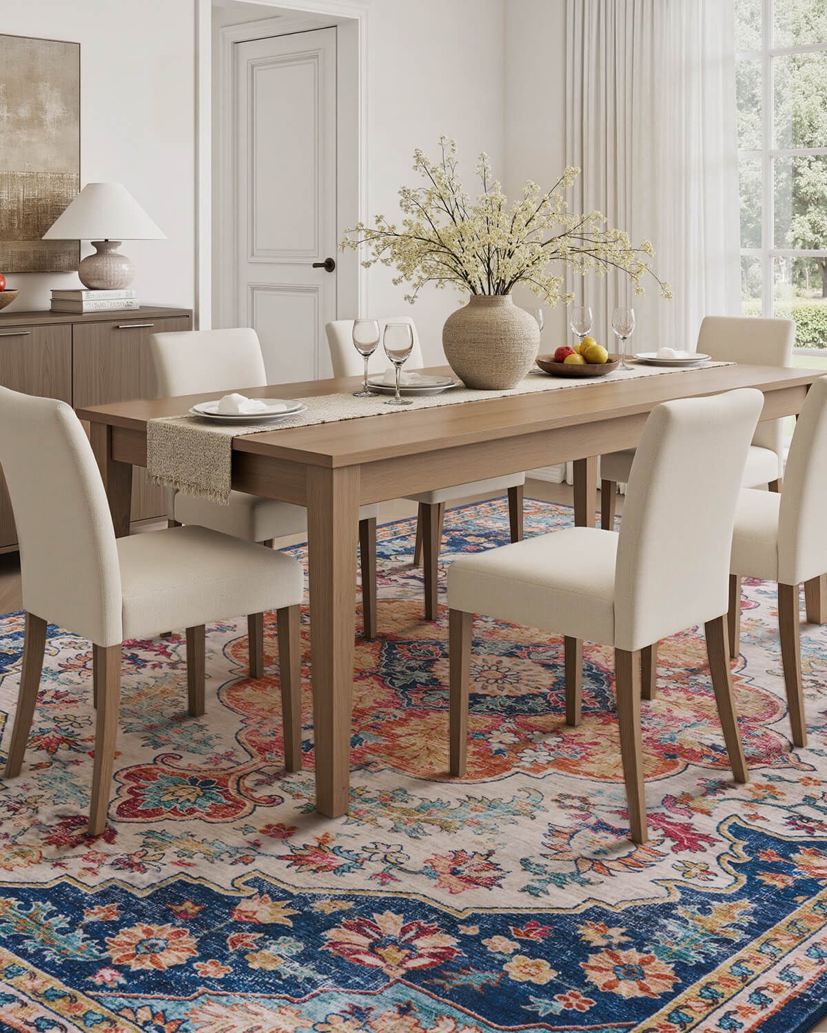 boho-vintage-washable-area-rug-for-living-room