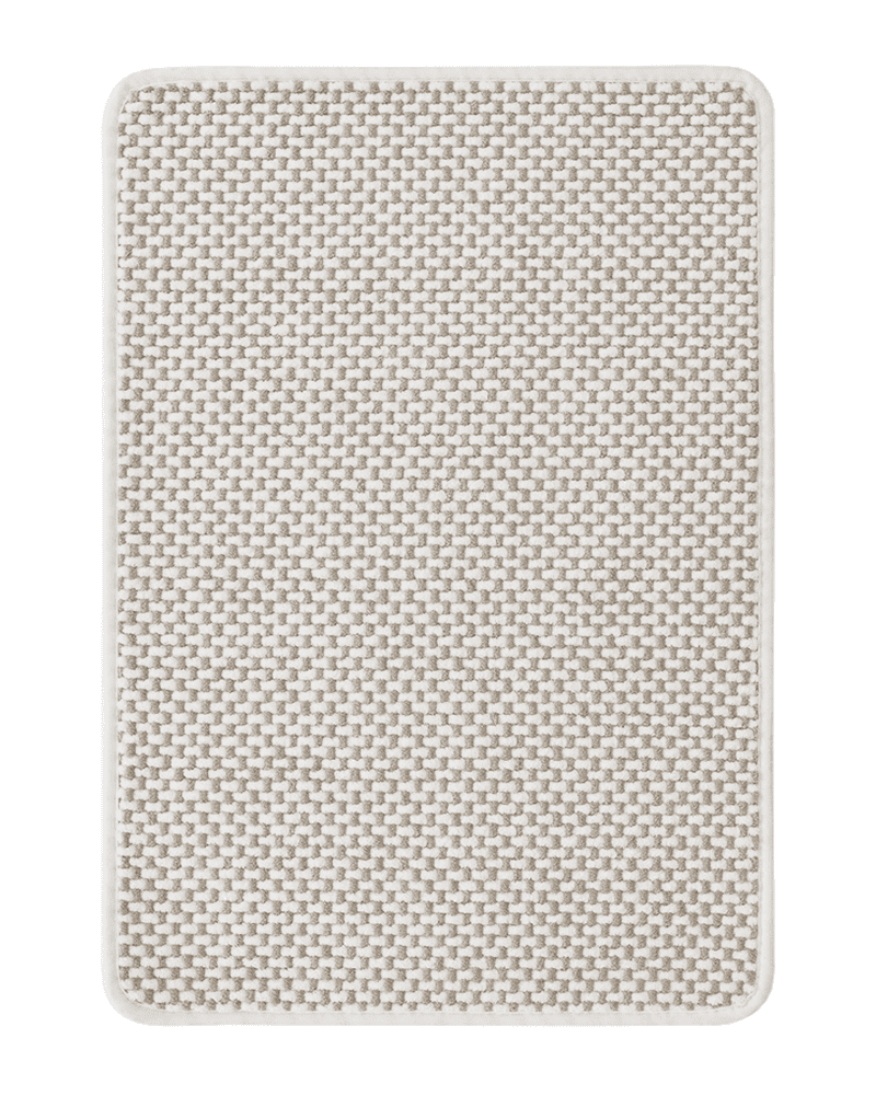 chenille-bath-mat-super-absorbent-fibers Chenille bath mat with high density fibers that quickly absorb water after shower use