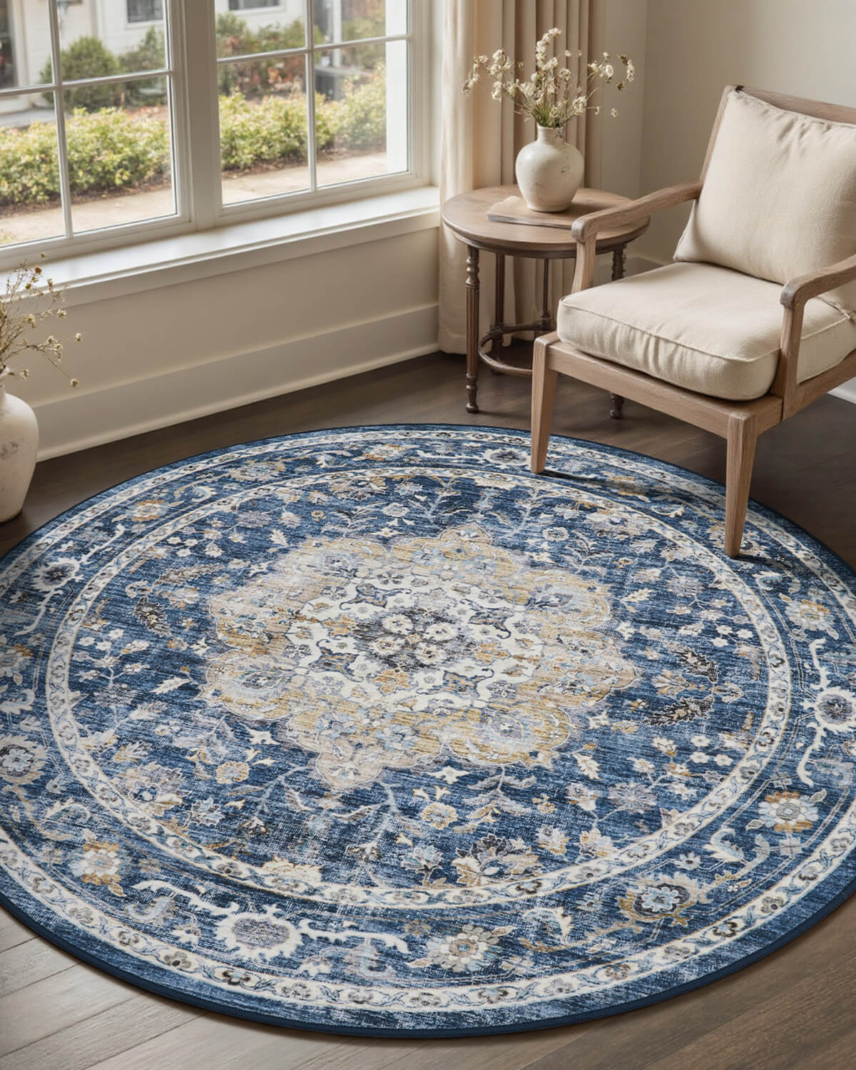 elegant-floral-vintage-area-rug-for-layered-living-rooms