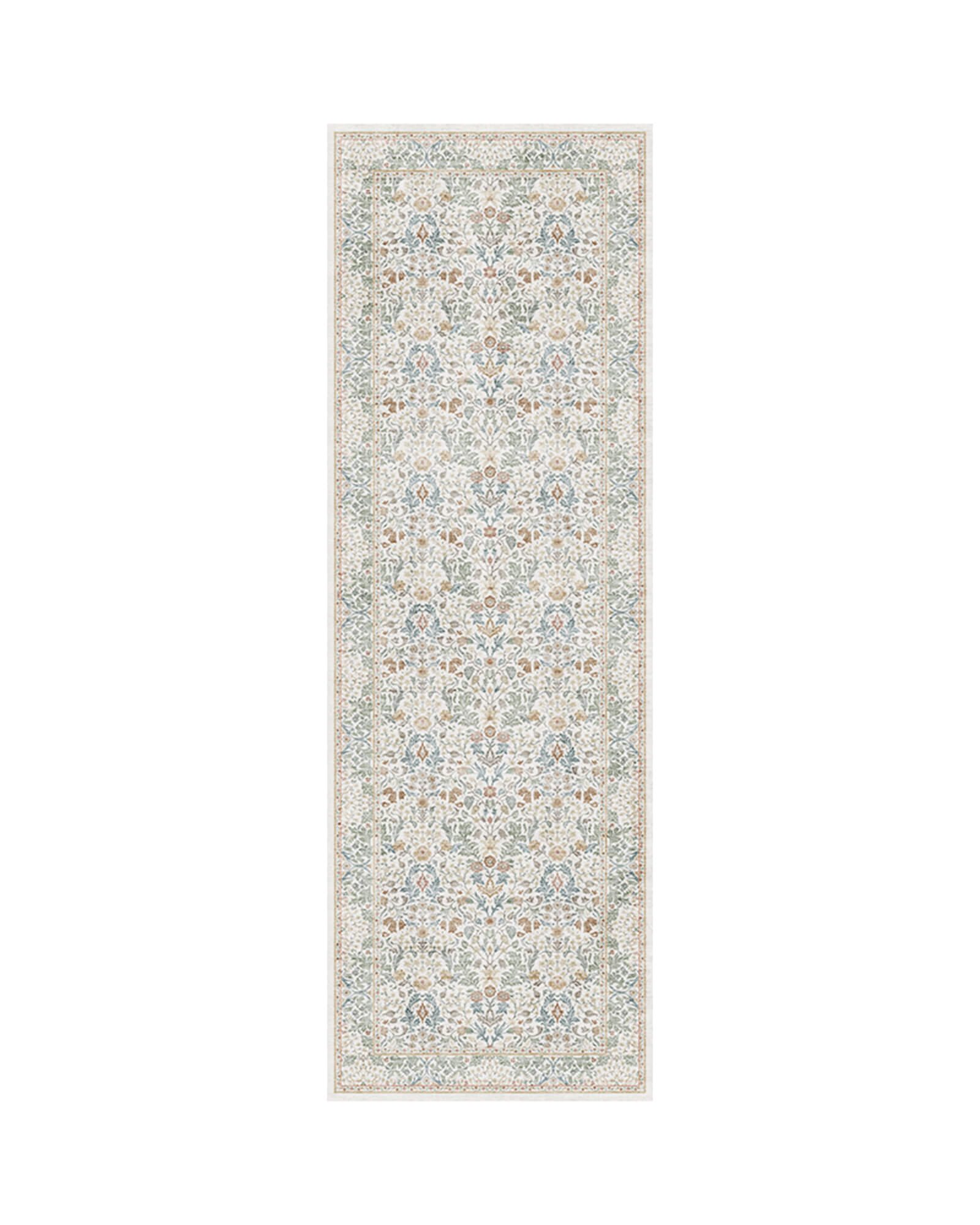 floral-area-rug-washable-soft-non-slip-living-room-family-home This floral area rug adds softness and charm to a kids room with a pet friendly design that feels gentle and easy to live with.