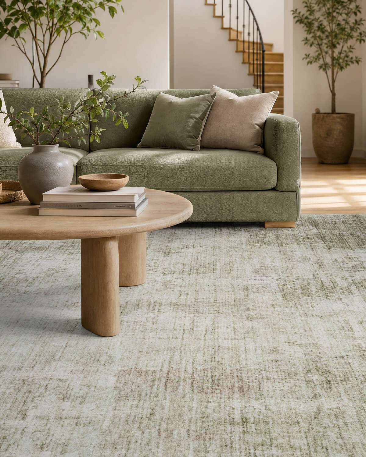 green-modern-washable-area-rug-for-cozy-living-room