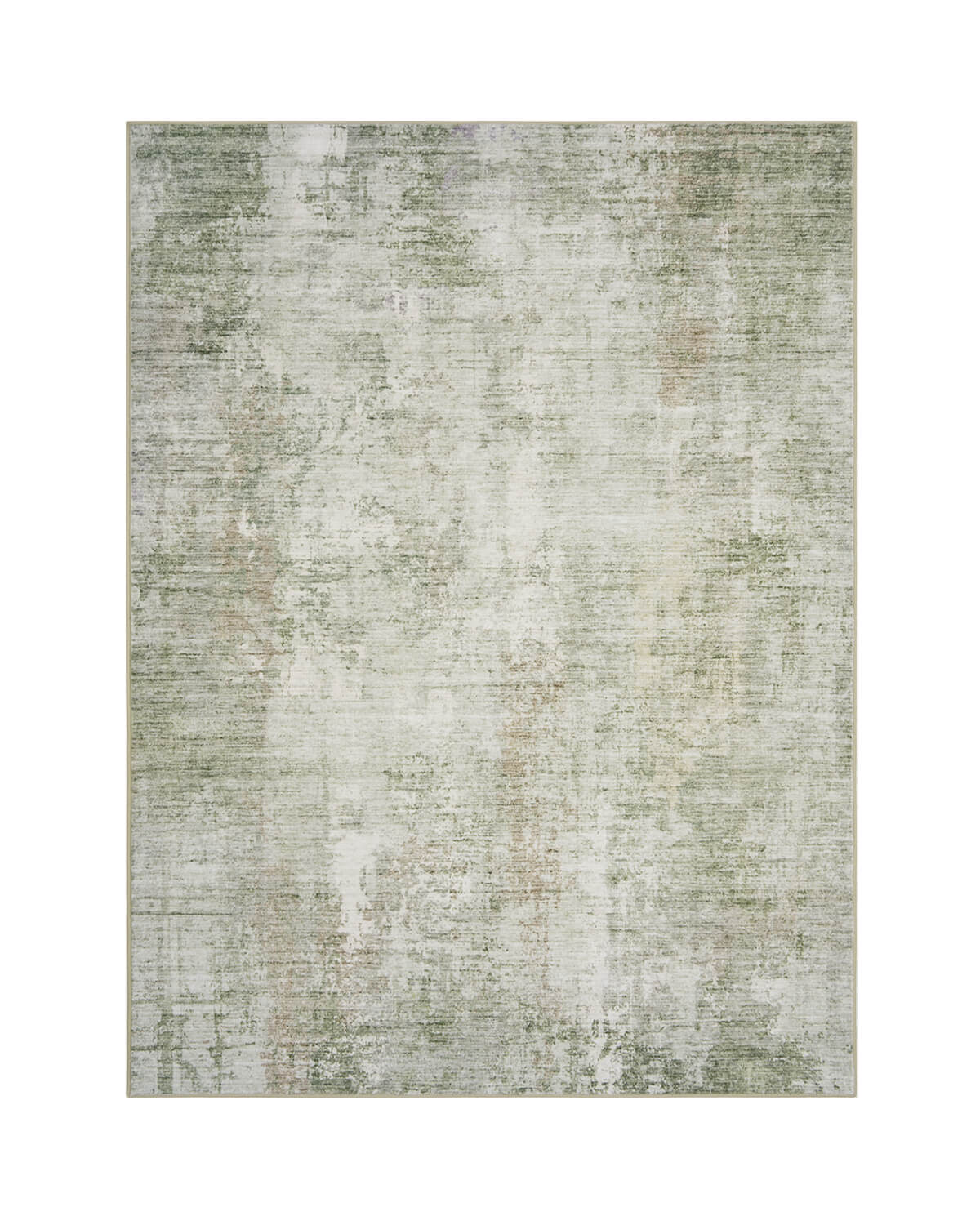 green-modern-washable-area-rug-with-distressed-texture A green modernwashable area rug features a softly distressed texture and low-pile design, perfect for adding calm color and easy-care style to living rooms, bedrooms, or dining spaces.