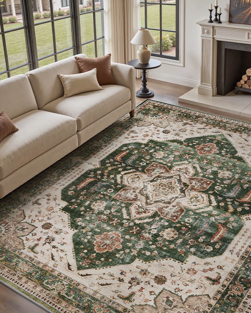 harmonia-washable-area-rug-green-in-living-room