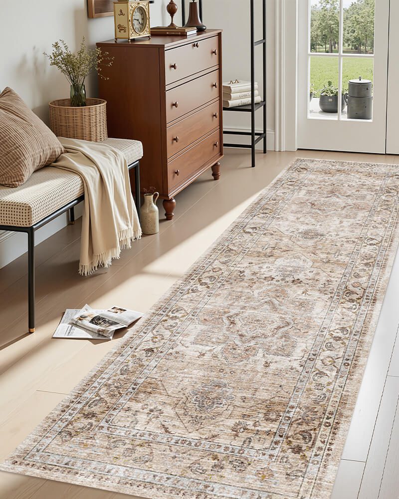 harmonia-washable-area-rug-runner-green_in-hallway