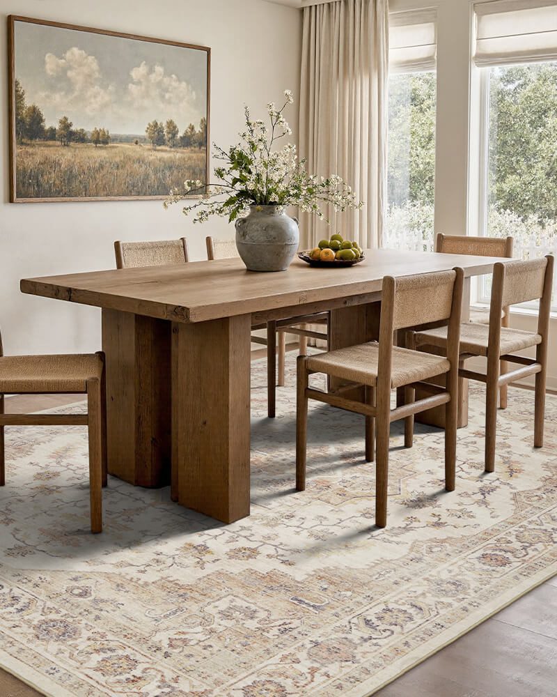 lunaris-washable-area-rug-beige-in-kitchen