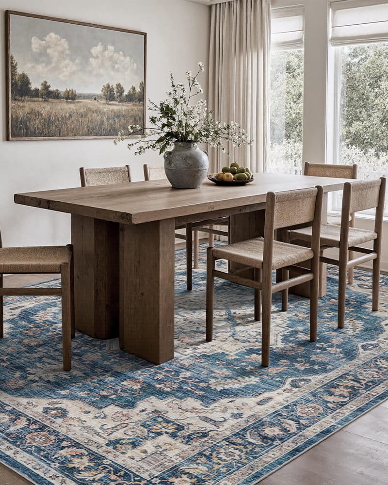 lunaris-washable-area-rug-blue-in-kitchen