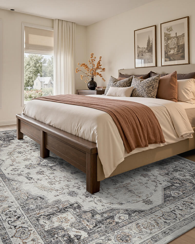 lunaris-washable-area-rug-gray-in-bedroom