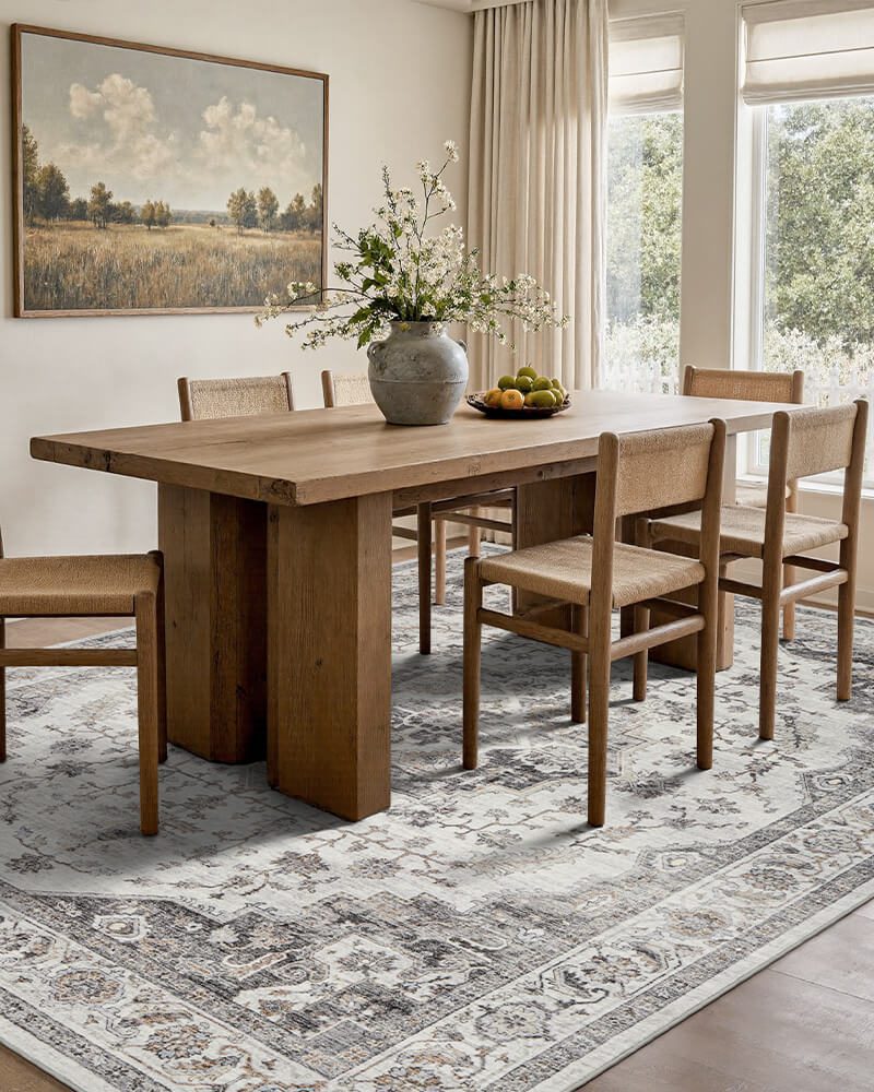 lunaris-washable-area-rug-gray-in-kitchen
