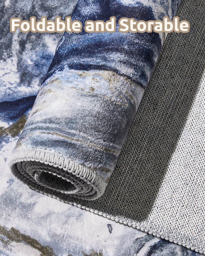 marble-washable-area-rug-blue-foldable-easy-storage