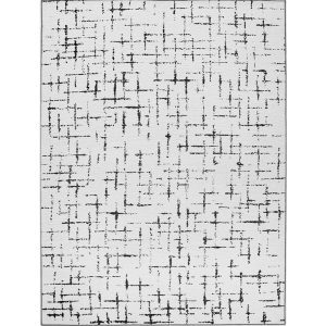 This modern line pattern area rug is designed for family living with durable materials, easy care function, and a soft comfortable finish.