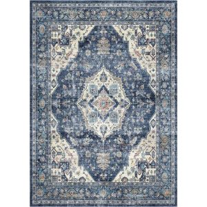 montvoo Selene washable area rugs blue