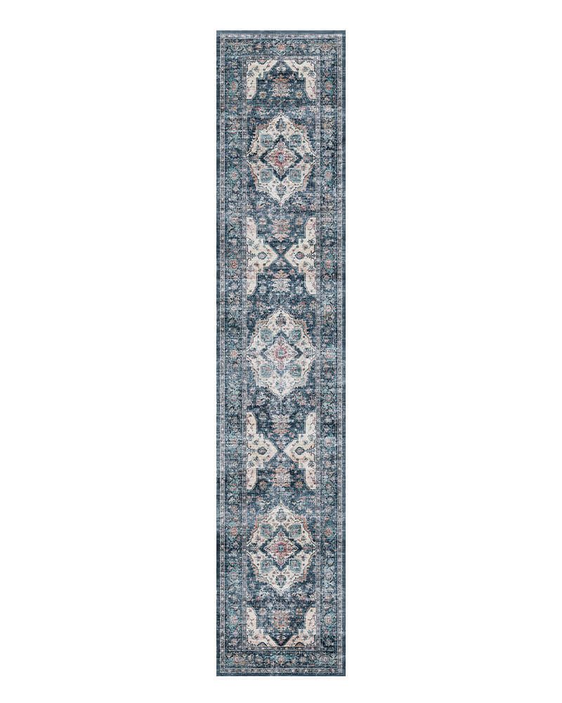 montvoo-Selene-washable-runner-rugs-blue montvoo Selene Washable Runner Rugs Blue